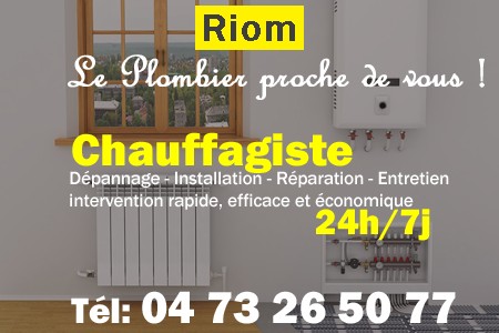 chauffage Riom - depannage chaudiere Riom - chaufagiste Riom - installation chauffage Riom - depannage chauffe eau Riom