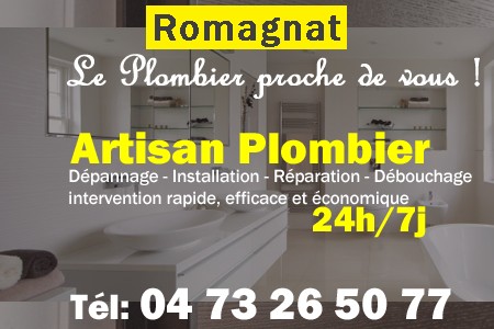 Plombier Romagnat - Plomberie Romagnat - Plomberie pro Romagnat - Entreprise plomberie Romagnat - Dépannage plombier Romagnat