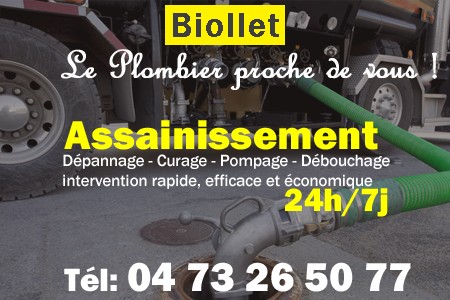 assainissement Biollet - vidange Biollet - curage Biollet - pompage Biollet - eaux usées Biollet - camion pompe Biollet