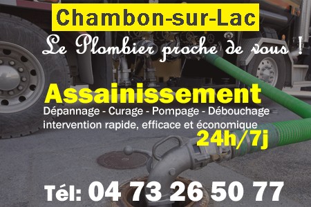 assainissement Chambon-sur-Lac - vidange Chambon-sur-Lac - curage Chambon-sur-Lac - pompage Chambon-sur-Lac - eaux usées Chambon-sur-Lac - camion pompe Chambon-sur-Lac