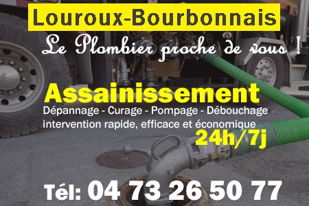 assainissement Louroux-Bourbonnais - vidange Louroux-Bourbonnais - curage Louroux-Bourbonnais - pompage Louroux-Bourbonnais - eaux usées Louroux-Bourbonnais - camion pompe Louroux-Bourbonnais