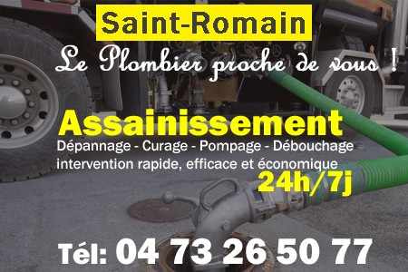 assainissement Saint-Romain - vidange Saint-Romain - curage Saint-Romain - pompage Saint-Romain - eaux usées Saint-Romain - camion pompe Saint-Romain