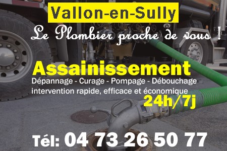 assainissement Vallon-en-Sully - vidange Vallon-en-Sully - curage Vallon-en-Sully - pompage Vallon-en-Sully - eaux usées Vallon-en-Sully - camion pompe Vallon-en-Sully