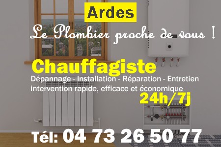 chauffage Ardes - depannage chaudiere Ardes - chaufagiste Ardes - installation chauffage Ardes - depannage chauffe eau Ardes