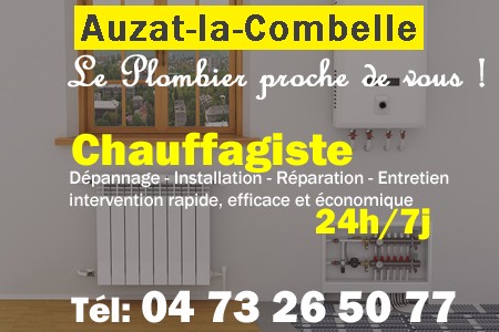 chauffage Auzat-la-Combelle - depannage chaudiere Auzat-la-Combelle - chaufagiste Auzat-la-Combelle - installation chauffage Auzat-la-Combelle - depannage chauffe eau Auzat-la-Combelle