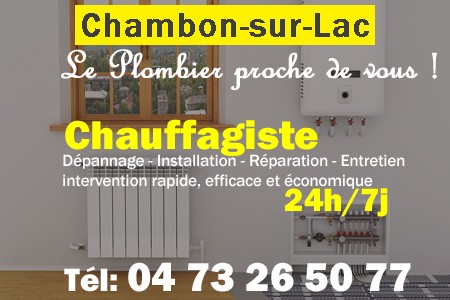 chauffage Chambon-sur-Lac - depannage chaudiere Chambon-sur-Lac - chaufagiste Chambon-sur-Lac - installation chauffage Chambon-sur-Lac - depannage chauffe eau Chambon-sur-Lac