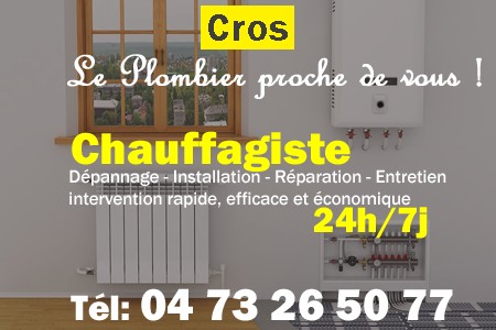 chauffage Cros - depannage chaudiere Cros - chaufagiste Cros - installation chauffage Cros - depannage chauffe eau Cros