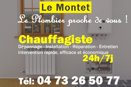 chauffage Le Montet - depannage chaudiere Le Montet - chaufagiste Le Montet - installation chauffage Le Montet - depannage chauffe eau Le Montet