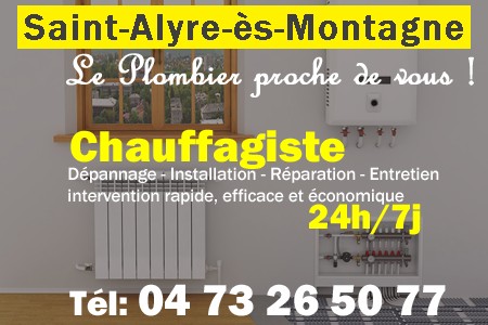 chauffage Saint-Alyre-ès-Montagne - depannage chaudiere Saint-Alyre-ès-Montagne - chaufagiste Saint-Alyre-ès-Montagne - installation chauffage Saint-Alyre-ès-Montagne - depannage chauffe eau Saint-Alyre-ès-Montagne