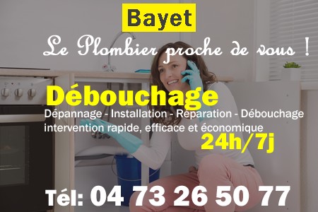 deboucher wc Bayet - déboucher évier Bayet - toilettes bouchées Bayet - déboucher toilette Bayet - furet plomberie Bayet - canalisation bouchée Bayet - évier bouché Bayet - wc bouché Bayet - dégorger Bayet - déboucher lavabo Bayet - debouchage Bayet - dégorgement canalisation Bayet - déboucher tuyau Bayet - degorgement Bayet - débouchage Bayet - plomberie evacuation Bayet