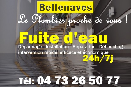 fuite Bellenaves - fuite d'eau Bellenaves - fuite wc Bellenaves - recherche de fuite Bellenaves - détection de fuite Bellenaves - dépannage fuite Bellenaves