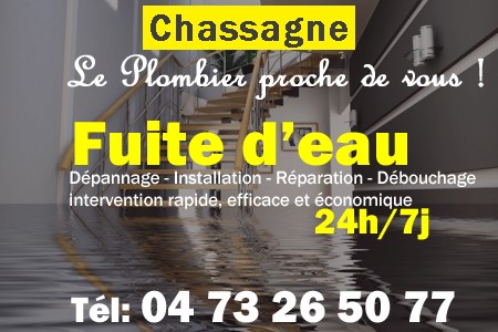 fuite Chassagne - fuite d'eau Chassagne - fuite wc Chassagne - recherche de fuite Chassagne - détection de fuite Chassagne - dépannage fuite Chassagne