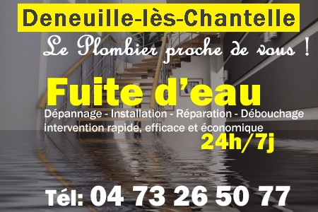 fuite Deneuille-lès-Chantelle - fuite d'eau Deneuille-lès-Chantelle - fuite wc Deneuille-lès-Chantelle - recherche de fuite Deneuille-lès-Chantelle - détection de fuite Deneuille-lès-Chantelle - dépannage fuite Deneuille-lès-Chantelle