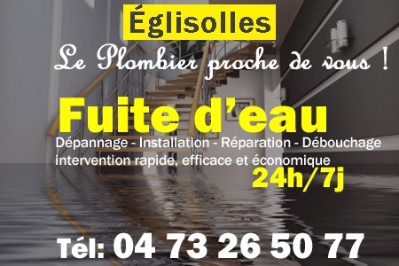 fuite Églisolles - fuite d'eau Églisolles - fuite wc Églisolles - recherche de fuite Églisolles - détection de fuite Églisolles - dépannage fuite Églisolles