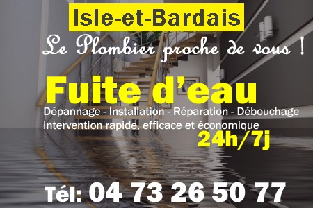 fuite Isle-et-Bardais - fuite d'eau Isle-et-Bardais - fuite wc Isle-et-Bardais - recherche de fuite Isle-et-Bardais - détection de fuite Isle-et-Bardais - dépannage fuite Isle-et-Bardais