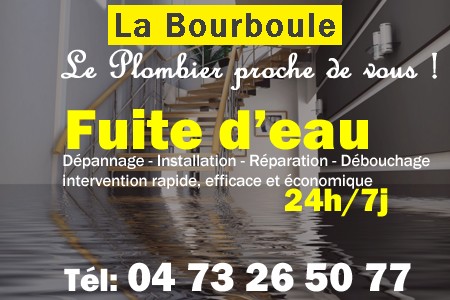 fuite La Bourboule - fuite d'eau La Bourboule - fuite wc La Bourboule - recherche de fuite La Bourboule - détection de fuite La Bourboule - dépannage fuite La Bourboule