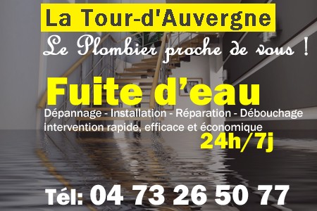 fuite La Tour-d'Auvergne - fuite d'eau La Tour-d'Auvergne - fuite wc La Tour-d'Auvergne - recherche de fuite La Tour-d'Auvergne - détection de fuite La Tour-d'Auvergne - dépannage fuite La Tour-d'Auvergne