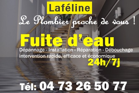 fuite Laféline - fuite d'eau Laféline - fuite wc Laféline - recherche de fuite Laféline - détection de fuite Laféline - dépannage fuite Laféline