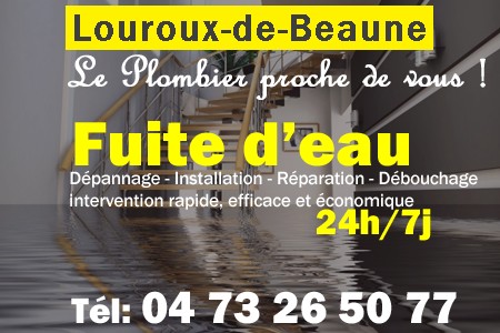 fuite Louroux-de-Beaune - fuite d'eau Louroux-de-Beaune - fuite wc Louroux-de-Beaune - recherche de fuite Louroux-de-Beaune - détection de fuite Louroux-de-Beaune - dépannage fuite Louroux-de-Beaune