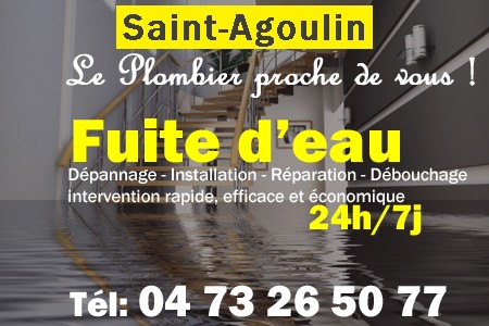 fuite Saint-Agoulin - fuite d'eau Saint-Agoulin - fuite wc Saint-Agoulin - recherche de fuite Saint-Agoulin - détection de fuite Saint-Agoulin - dépannage fuite Saint-Agoulin
