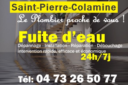 fuite Saint-Pierre-Colamine - fuite d'eau Saint-Pierre-Colamine - fuite wc Saint-Pierre-Colamine - recherche de fuite Saint-Pierre-Colamine - détection de fuite Saint-Pierre-Colamine - dépannage fuite Saint-Pierre-Colamine