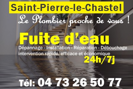 fuite Saint-Pierre-le-Chastel - fuite d'eau Saint-Pierre-le-Chastel - fuite wc Saint-Pierre-le-Chastel - recherche de fuite Saint-Pierre-le-Chastel - détection de fuite Saint-Pierre-le-Chastel - dépannage fuite Saint-Pierre-le-Chastel