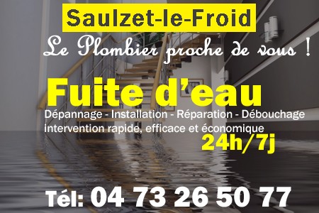 fuite Saulzet-le-Froid - fuite d'eau Saulzet-le-Froid - fuite wc Saulzet-le-Froid - recherche de fuite Saulzet-le-Froid - détection de fuite Saulzet-le-Froid - dépannage fuite Saulzet-le-Froid