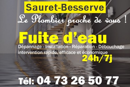 fuite Sauret-Besserve - fuite d'eau Sauret-Besserve - fuite wc Sauret-Besserve - recherche de fuite Sauret-Besserve - détection de fuite Sauret-Besserve - dépannage fuite Sauret-Besserve