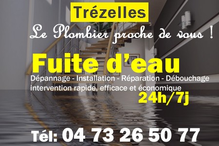 fuite Trézelles - fuite d'eau Trézelles - fuite wc Trézelles - recherche de fuite Trézelles - détection de fuite Trézelles - dépannage fuite Trézelles