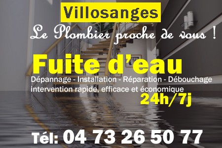 fuite Villosanges - fuite d'eau Villosanges - fuite wc Villosanges - recherche de fuite Villosanges - détection de fuite Villosanges - dépannage fuite Villosanges