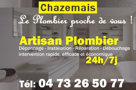 Plombier Chazemais - Plomberie Chazemais - Plomberie pro Chazemais - Entreprise plomberie Chazemais - Dépannage plombier Chazemais