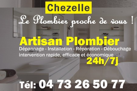 Plombier Chezelle - Plomberie Chezelle - Plomberie pro Chezelle - Entreprise plomberie Chezelle - Dépannage plombier Chezelle