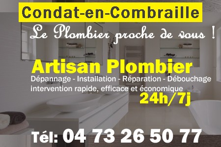 Plombier Condat-en-Combraille - Plomberie Condat-en-Combraille - Plomberie pro Condat-en-Combraille - Entreprise plomberie Condat-en-Combraille - Dépannage plombier Condat-en-Combraille