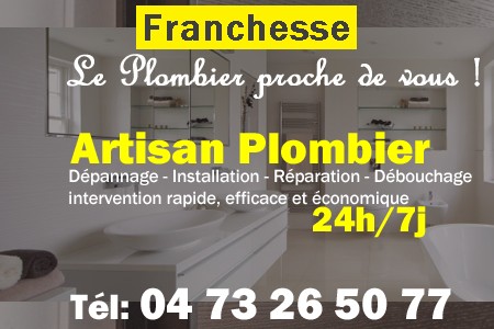 Plombier Franchesse - Plomberie Franchesse - Plomberie pro Franchesse - Entreprise plomberie Franchesse - Dépannage plombier Franchesse