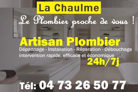 Plombier La Chaulme - Plomberie La Chaulme - Plomberie pro La Chaulme - Entreprise plomberie La Chaulme - Dépannage plombier La Chaulme