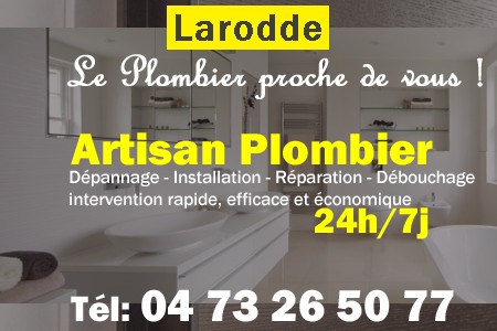 Plombier Larodde - Plomberie Larodde - Plomberie pro Larodde - Entreprise plomberie Larodde - Dépannage plombier Larodde