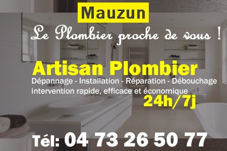 Plombier Mauzun - Plomberie Mauzun - Plomberie pro Mauzun - Entreprise plomberie Mauzun - Dépannage plombier Mauzun