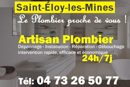 Plombier Saint-Éloy-les-Mines - Plomberie Saint-Éloy-les-Mines - Plomberie pro Saint-Éloy-les-Mines - Entreprise plomberie Saint-Éloy-les-Mines - Dépannage plombier Saint-Éloy-les-Mines