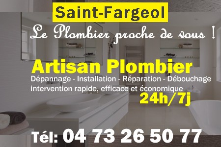 Plombier Saint-Fargeol - Plomberie Saint-Fargeol - Plomberie pro Saint-Fargeol - Entreprise plomberie Saint-Fargeol - Dépannage plombier Saint-Fargeol