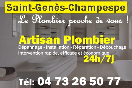 Plombier Saint-Genès-Champespe - Plomberie Saint-Genès-Champespe - Plomberie pro Saint-Genès-Champespe - Entreprise plomberie Saint-Genès-Champespe - Dépannage plombier Saint-Genès-Champespe